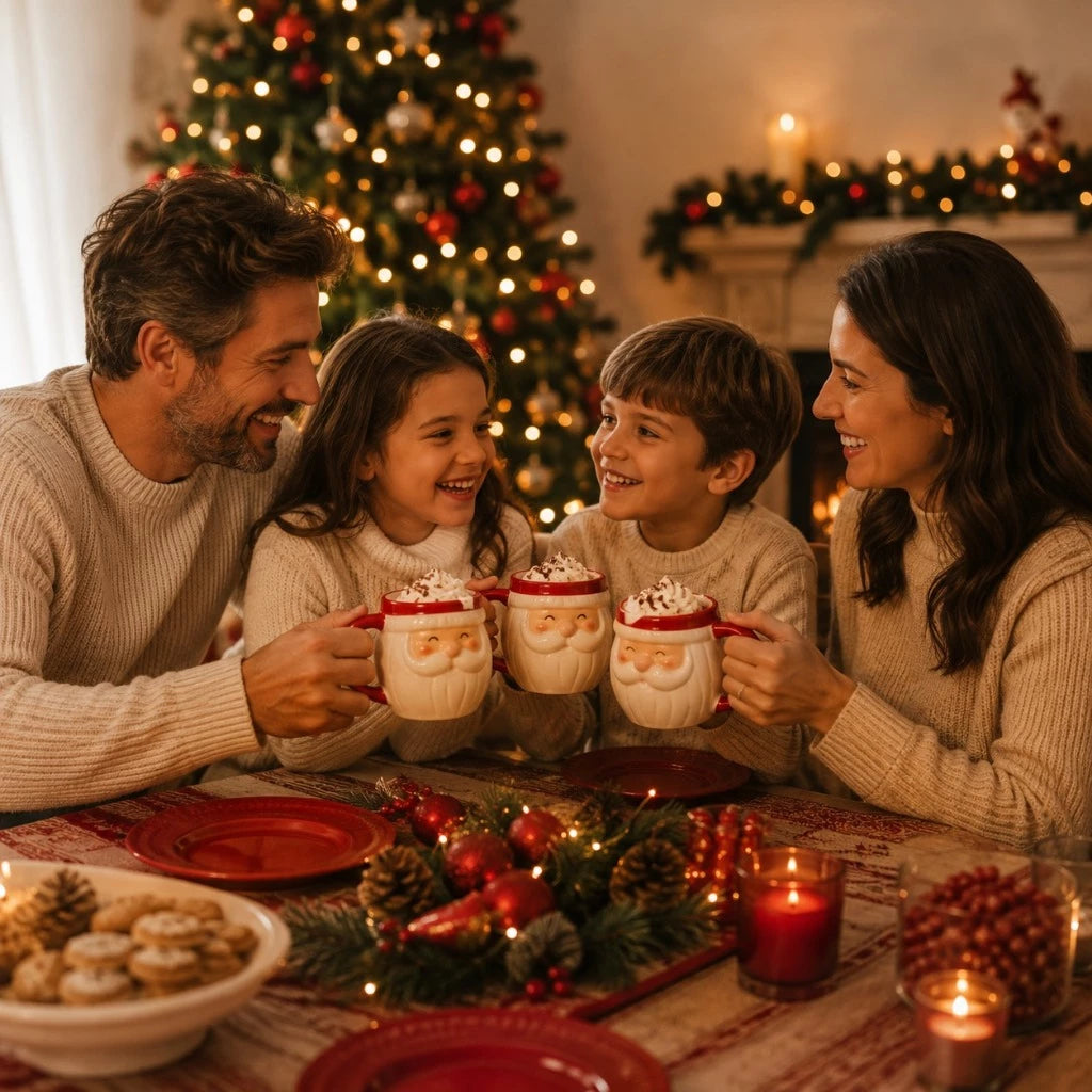 Caneca de Natal Papai Noel em Cerâmica com Caixa para Presente 🎅🎄