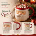 Caneca de Natal Papai Noel em Cerâmica com Caixa para Presente 🎅🎄