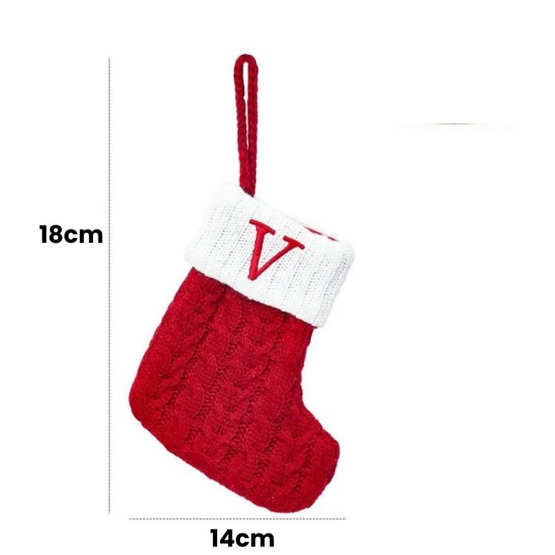 Meias de Natal Letras do Alfabeto