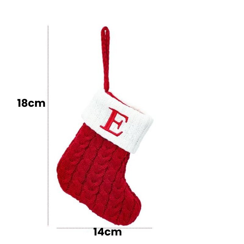 Meias de Natal Letras do Alfabeto