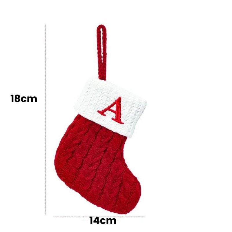 Meias de Natal Letras do Alfabeto