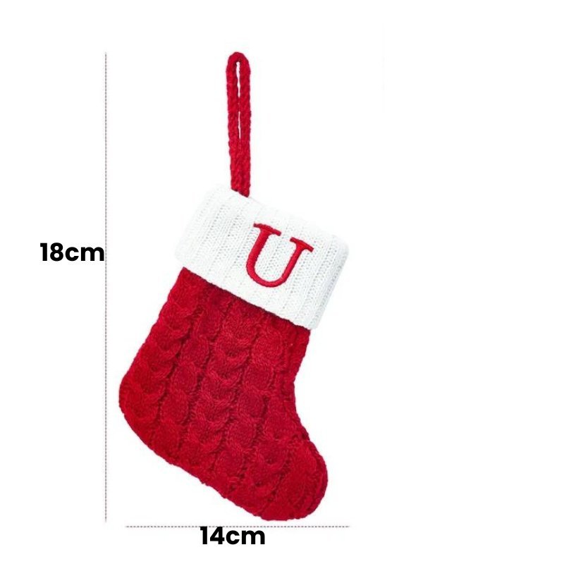 Meias de Natal Letras do Alfabeto