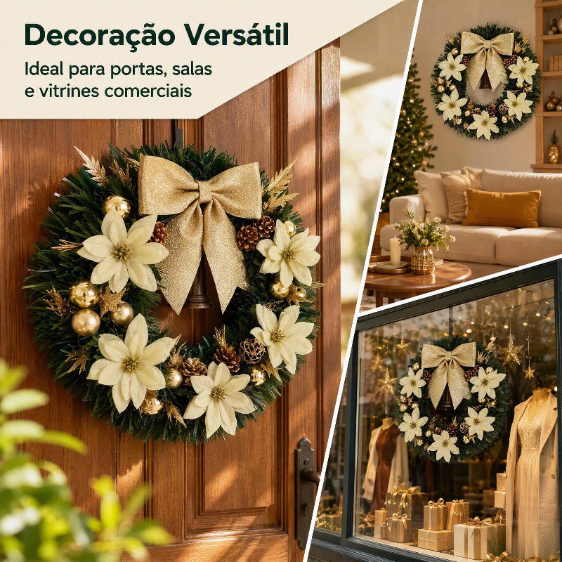 Guirlanda de Natal Decorativa para Porta – 30cm ou 40cm