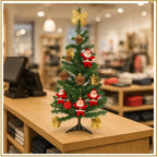 Kit Árvore de Natal Completa 60cm + 36 Enfeites Decorativos 🎄🎅